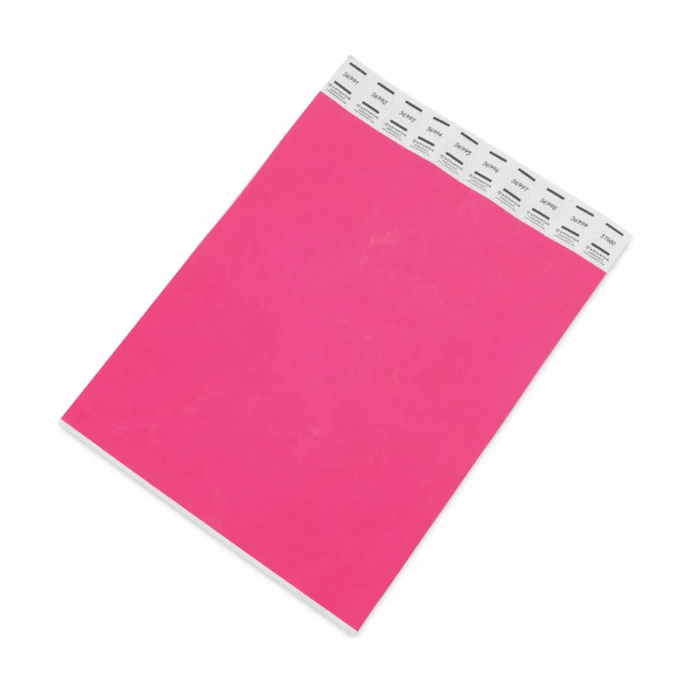 Advantus Neon Tyvek Wristbands - Neon Pink - Tyvek - 500 / Pack