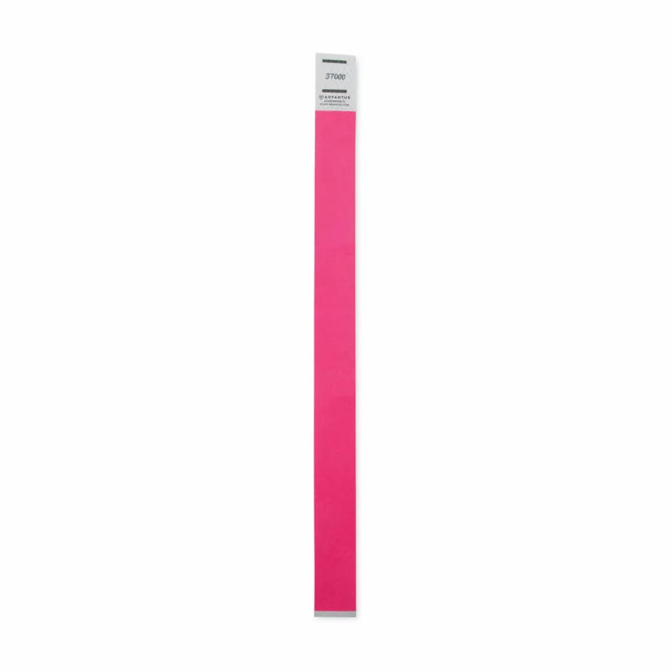 Advantus Neon Tyvek Wristbands - Neon Pink - Tyvek - 500 / Pack