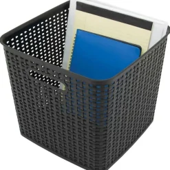 Advantus Plastic Weave Bin, Extra Large, 12.5