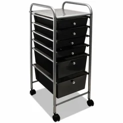 Advantus Portable Drawer Organizer, Metal, 1 Shelf, 6 Drawers, 13