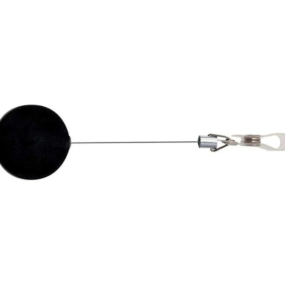 Advantus Premier Retractable Heavy Duty ID Reel With Badge Clip - Plastic, Steel - Black, Silver - 12 / Box