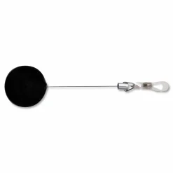 Advantus Premier Retractable Heavy Duty ID Reel With Badge Clip - Plastic, Steel - Black, Silver - 12 / Box