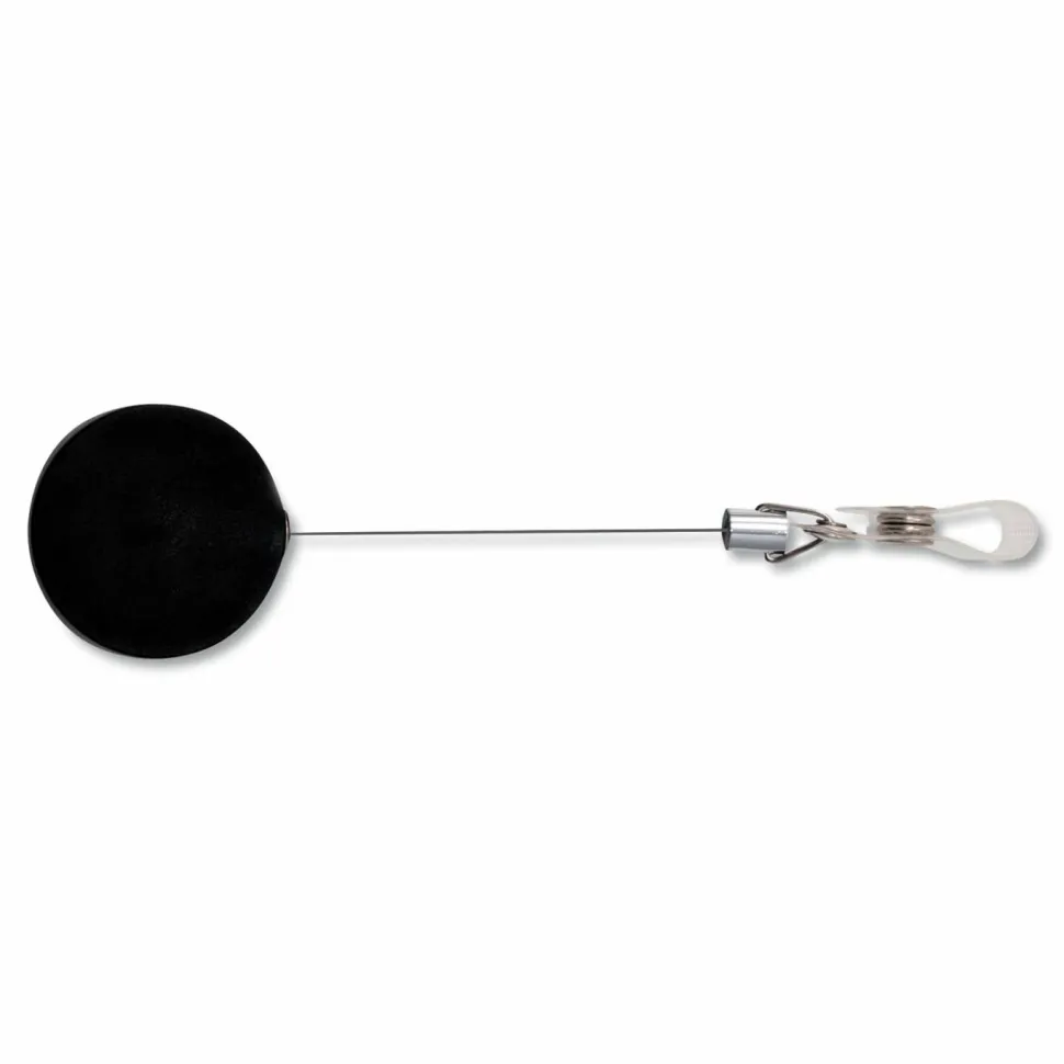 Advantus Premier Retractable Heavy Duty ID Reel With Badge Clip - Plastic, Steel - Black, Silver - 12 / Box