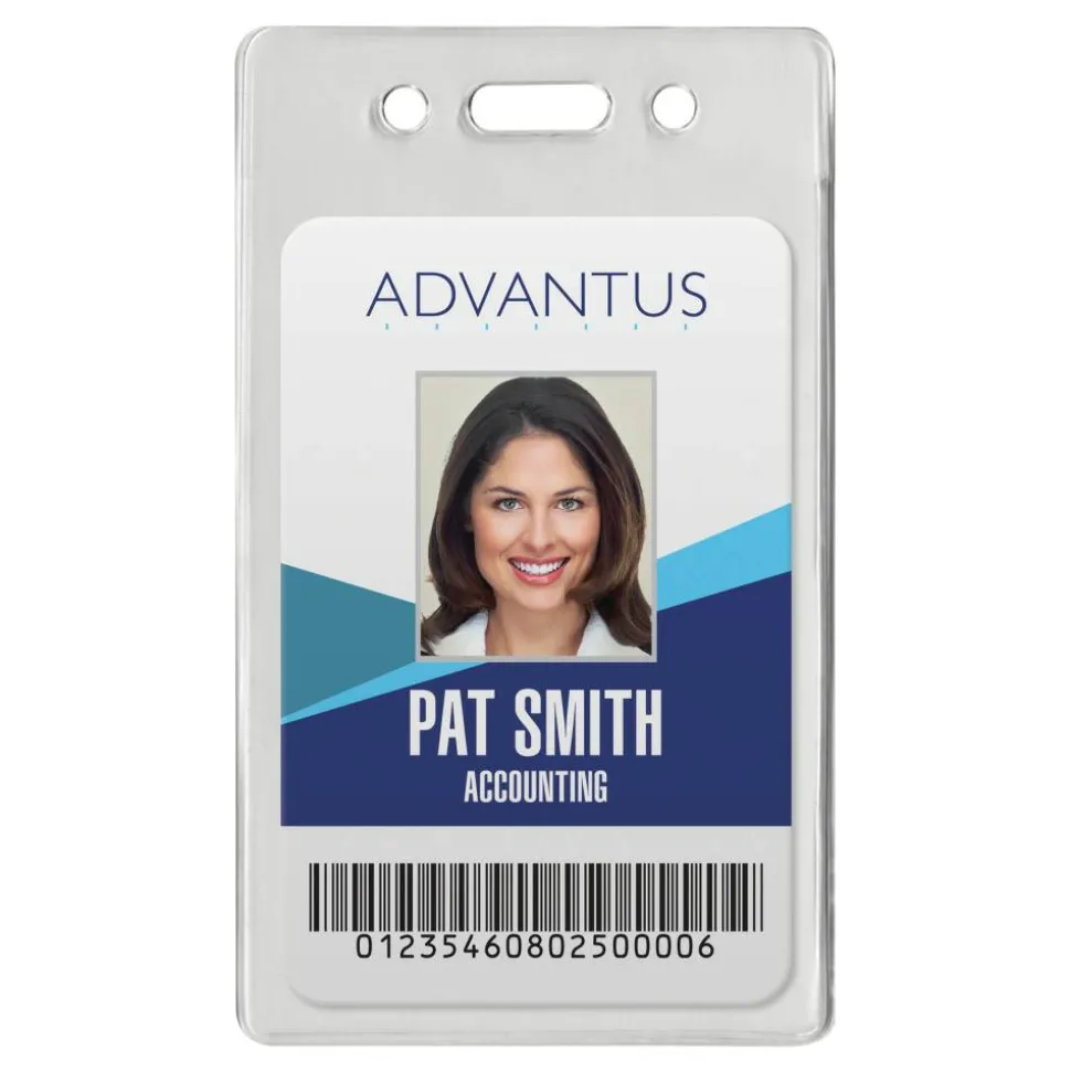 Advantus Proximity Badge Holder, Vertical, 4-1/2" x 2-1/2", Pack of 50