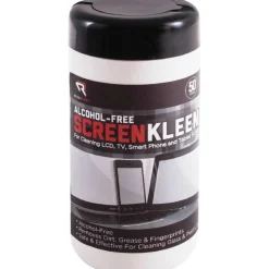 Advantus Read/Right Alcohol-free ScreenKleen Tub Wipes, Tub Of 50 Sheets