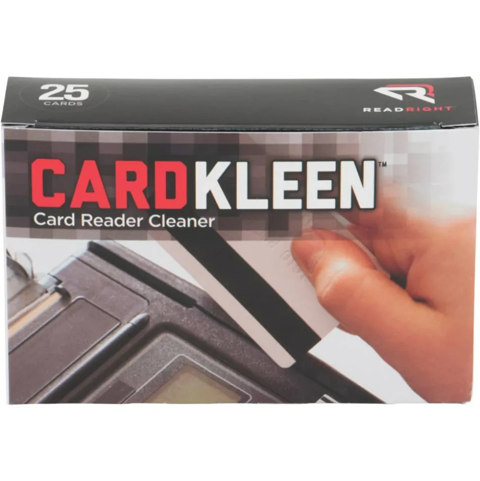 Advantus Read/Right CardKleen Magnetic Head Cleaner, 2.5" x 5.3", Box Of 25