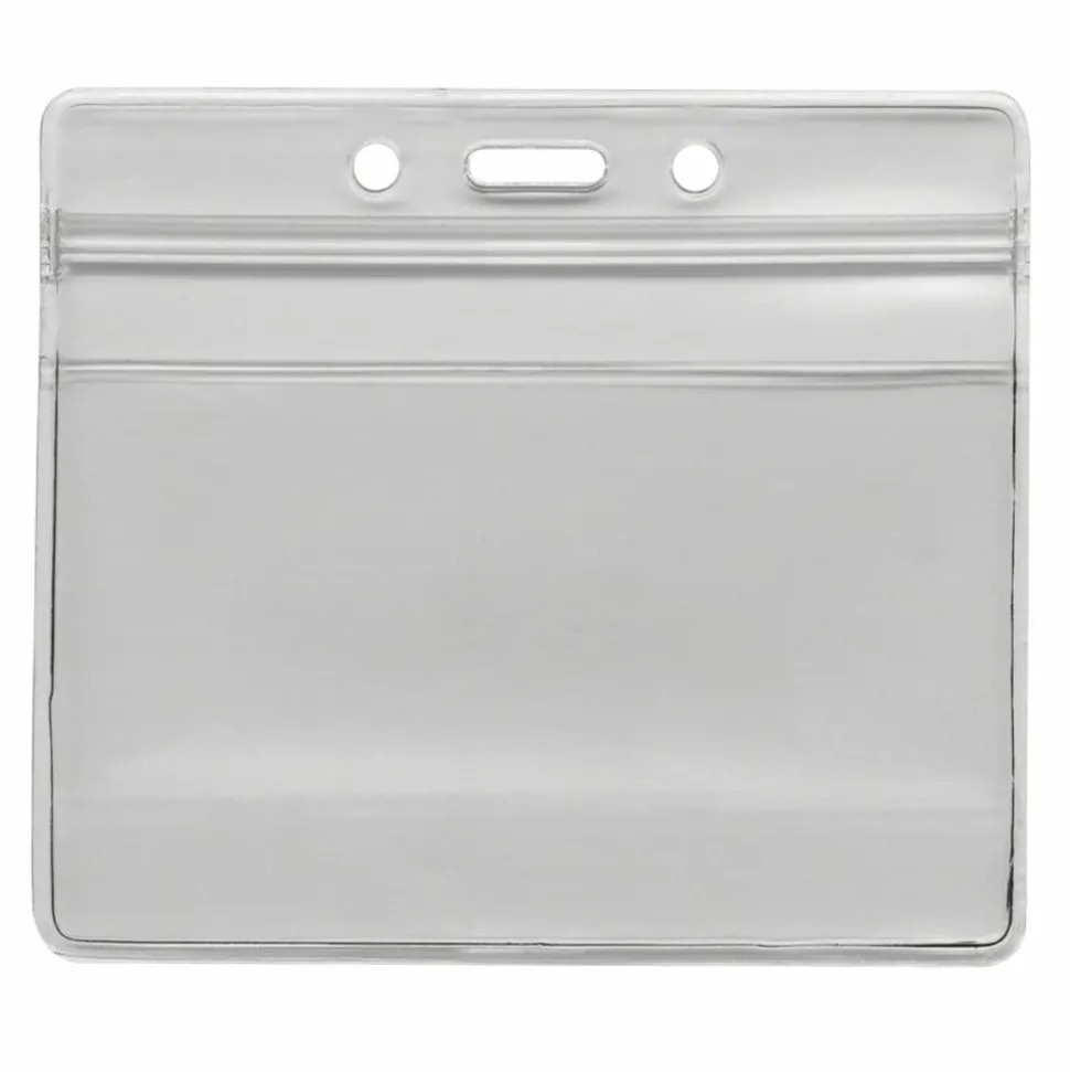 Advantus Re-sealable Badge Holder, Horizontal, 3-3/4" x 4-2/16", 50/PK