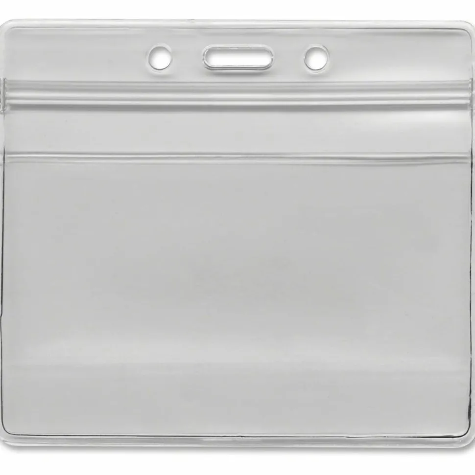 Advantus Re-sealable Badge Holder, Horizontal, 3-3/4" x 4-2/16", 50/PK