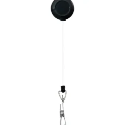 Advantus Snap Clip Retractable ID Reels, Black, Pack Of 25