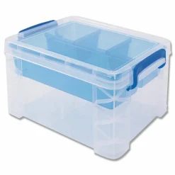 Advantus Super Stacker Divided Storage Box, 5 Sections, 7.5