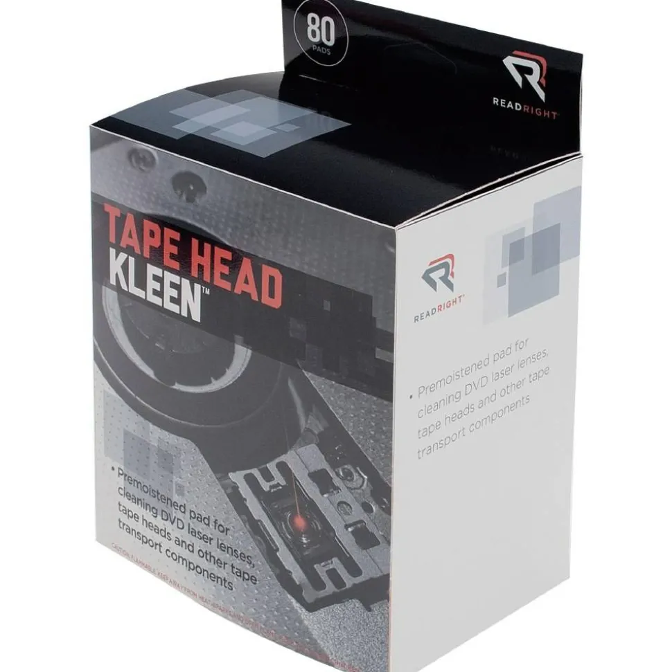 Advantus Tape Head Cleaning Pads, 5" x 5", White, Box Of 80