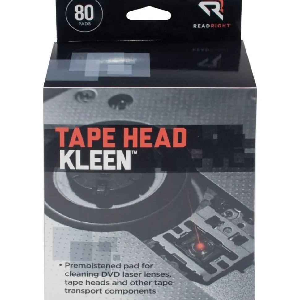 Advantus Tape Head Cleaning Pads, 5" x 5", White, Box Of 80