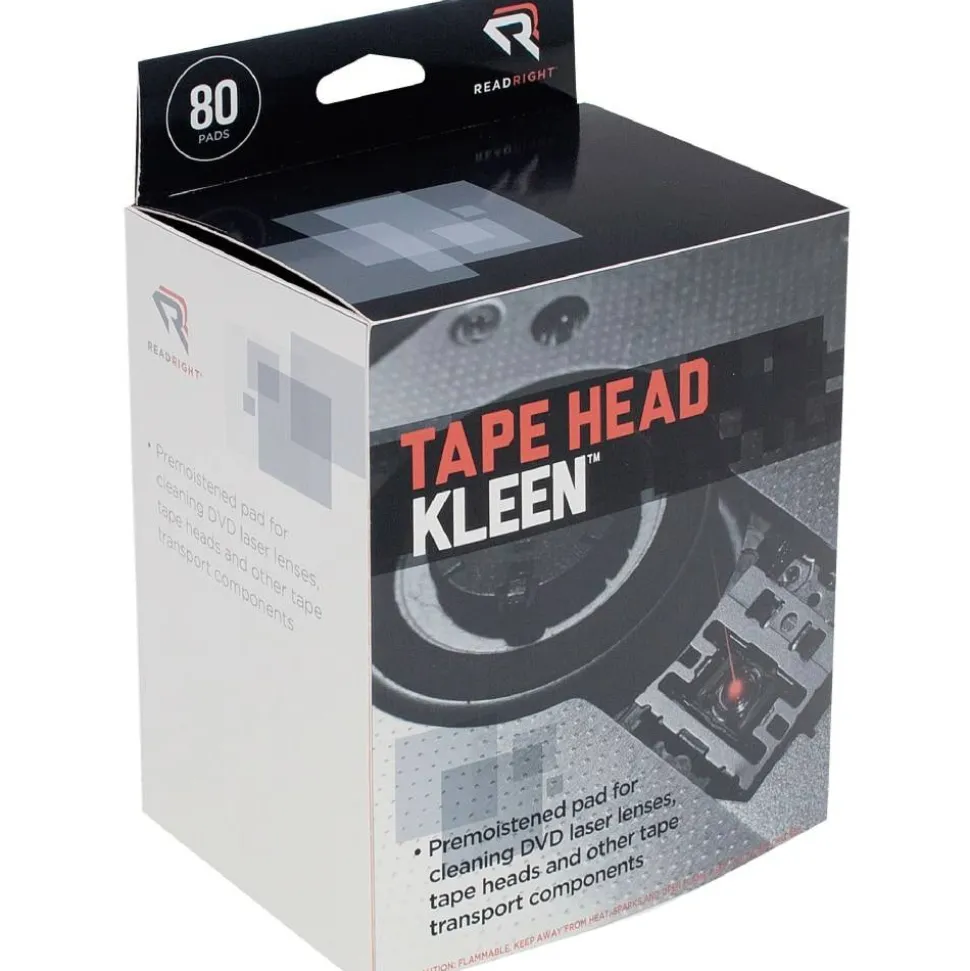 Advantus Tape Head Cleaning Pads, 5" x 5", White, Box Of 80