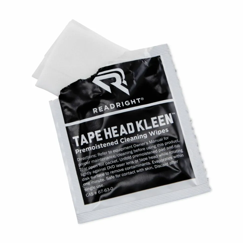 Advantus Tape Head Cleaning Pads, 5" x 5", White, Box Of 80