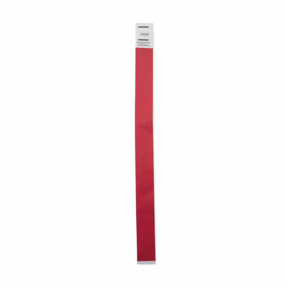Advantus Tyvek Colored Wrist Bands, 3/4" x 10", Blue, Red, Pack Of 500
