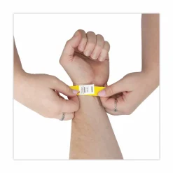 Advantus Tyvek Wristbands, AVT75444, Yellow, Tyvek, Pack Of 100