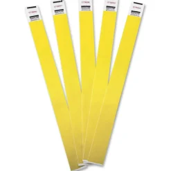 Advantus Tyvek Wristbands, AVT75444, Yellow, Tyvek, Pack Of 100