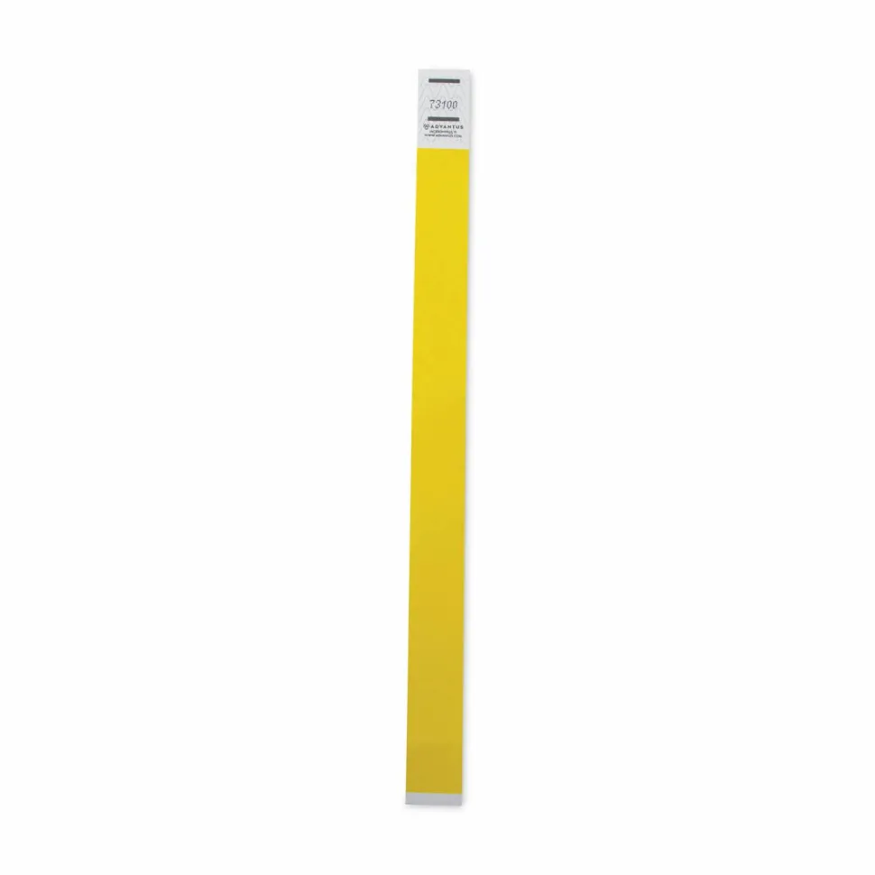 Advantus Tyvek Wristbands, AVT75444, Yellow, Tyvek, Pack Of 100