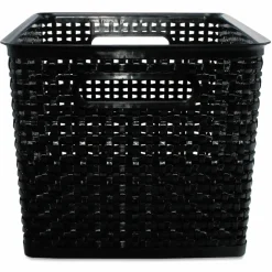 Advantus Weave Bins, 13.88 x 10.5 x 8.75, Black, 2/Pack