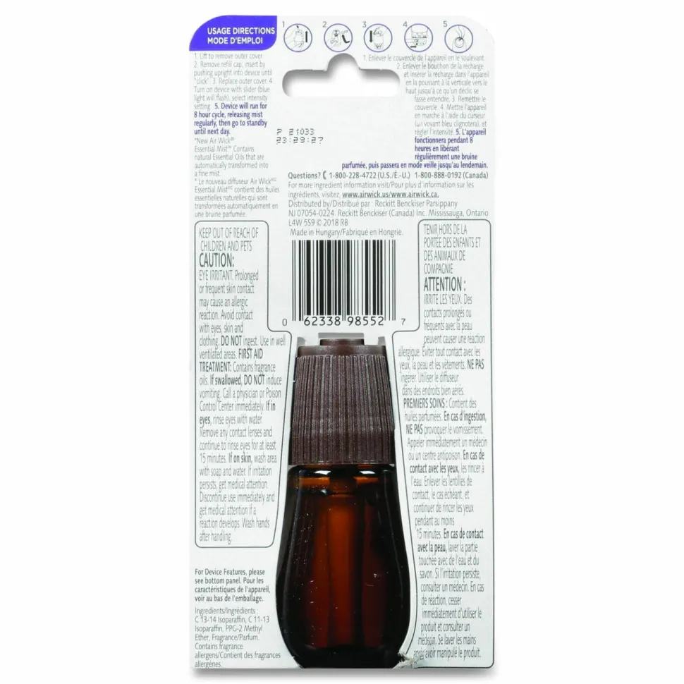 Air Wick Essential Mist Refill, Lavender and Almond Blossom, 0.67 oz Bottle
