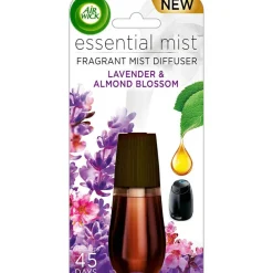 Air Wick Essential Mist Refill, Lavender and Almond Blossom, 0.67 oz Bottle, 6/Carton