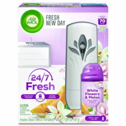Air Wick Freshmatic Ultra Automatic Sprayer Starter Kit, 5.89 oz, White Flowers and Melon Summer Delights, Asst Dispenser Color