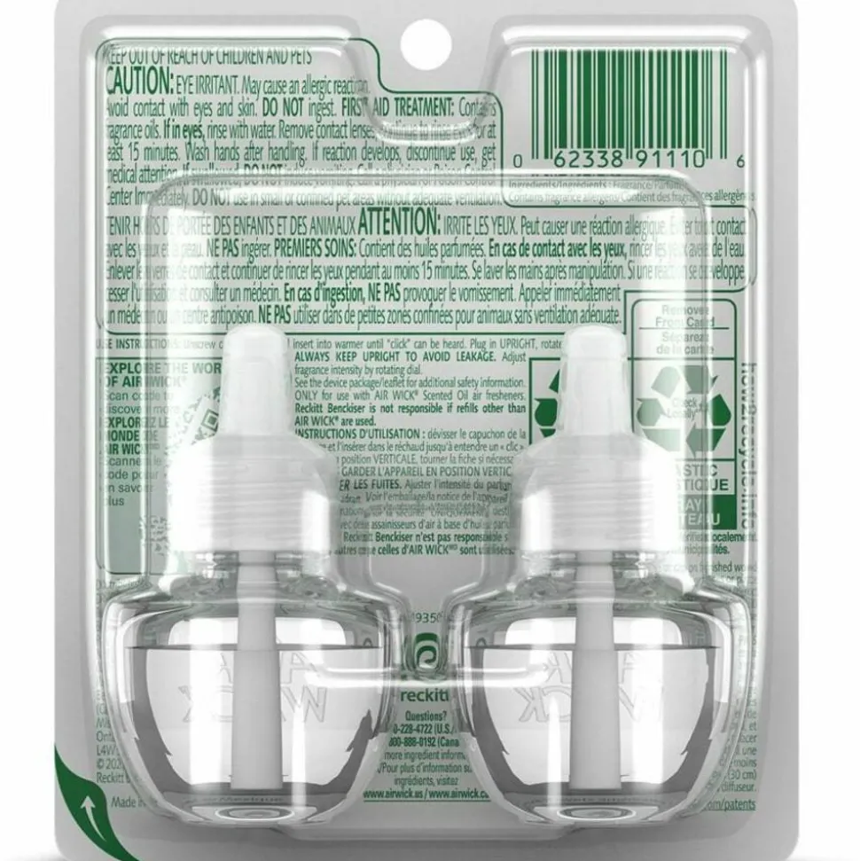 Air Wick Life Scents Scented Oil Warmer Refills, 0.67 Oz, Paradise Retreat, 2 Refills Per Pack, Carton Of 6 Packs