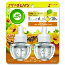 Air Wick Scented Oil Twin Refill, Hawaii Exotic Papaya and Hibiscus Flower, 0.67 oz Refill
