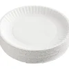 AJM Packaging Corporation Gold Label Coated Paper Plates, 9" dia, White, 100/Pack, 10 Packs/Carton