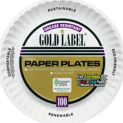 AJM Packaging Corporation Gold Label Coated Paper Plates, 9