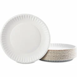 AJM Packaging Corporation Gold Label Coated Paper Plates, 9