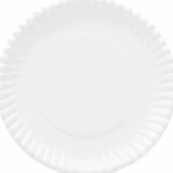 AJM Packaging Corporation Original Heavyweights Paper Plates, 9" dia, White, 120/Pack, 8 Packs/Carton