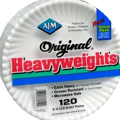 AJM Packaging Corporation Original Heavyweights Paper Plates, 9
