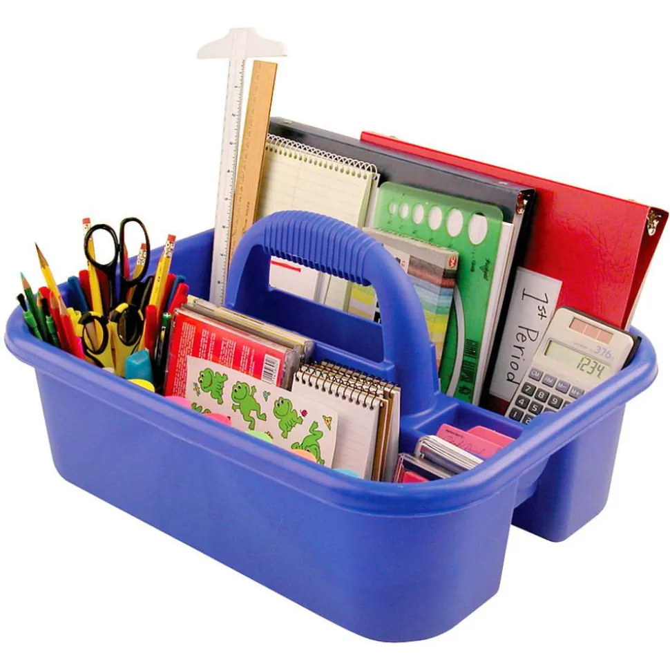 Akro Mils 18" Storage Tote Caddy, Medium Size, Blue