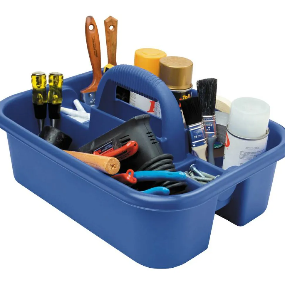 Akro Mils 18" Storage Tote Caddy, Medium Size, Blue