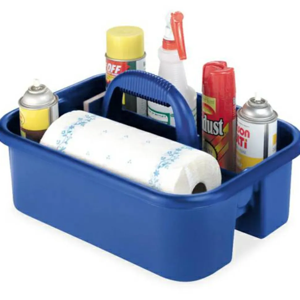 Akro Mils 18" Storage Tote Caddy, Medium Size, Blue