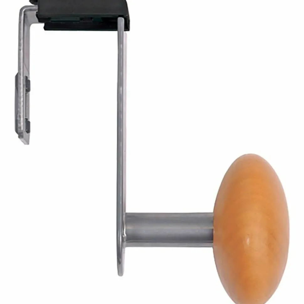 Alba Cubicle Garment Peg, 1-Hook, 1.2 x 1.38 x 4.3, Wood, Metallic Gray, 1 lb Capacity