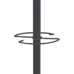Alba Four Double Peg Coat Stand - 8 Pegs - for Coat, Clothes - Black - 1 Each