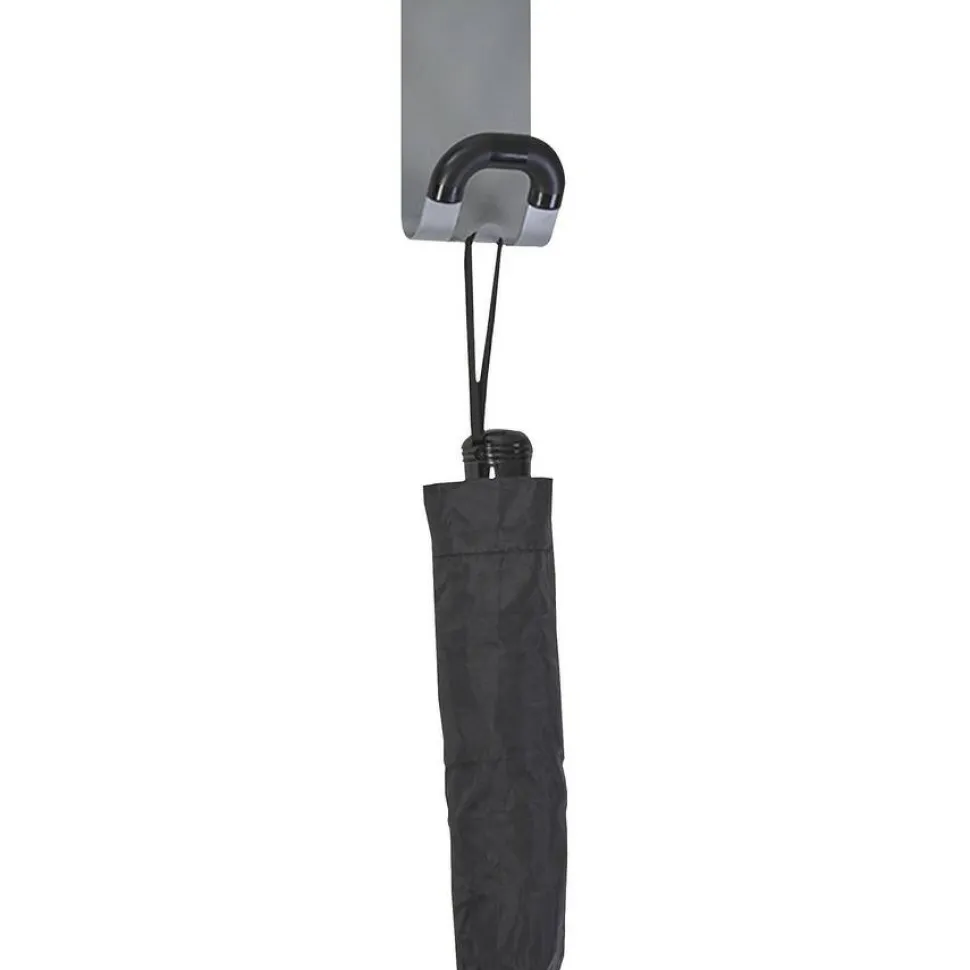 Alba Magnetic Coat Peg, ABS/Magnet/Steel, Black/Silver, Supports 11 lbs