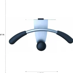 Alba Over-the-panel Coat Hook Hanger, 44 lb (19.96 kg) Capacity, 7.9
