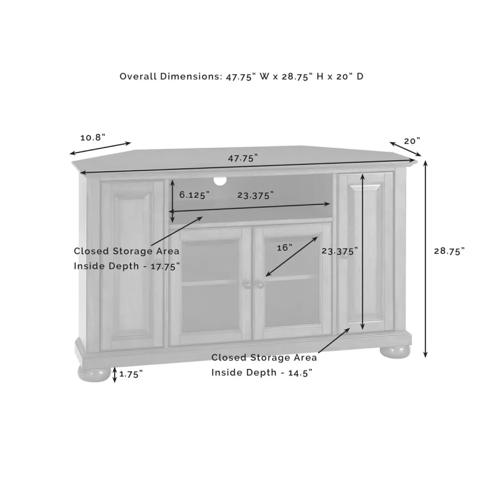 Alexandria 48" Corner Tv Stand