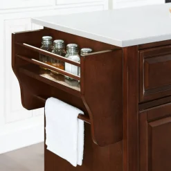 Alexandria Granite Top Full Size Kitchen Island/Cart