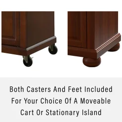 Alexandria Granite Top Portable Kitchen Island/Cart