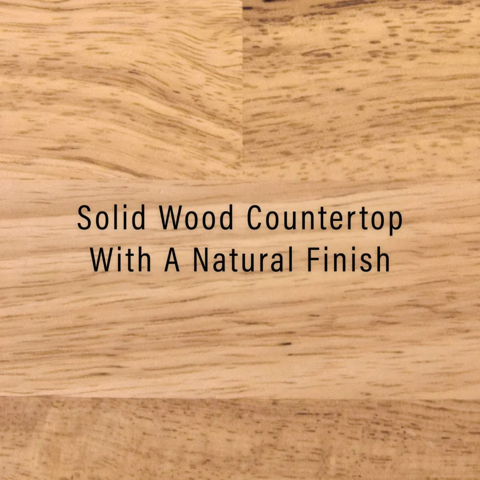 Alexandria Wood Top Full Size Kitchen Island/Cart