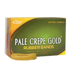 Alliance Rubber Pale Crepe Gold Rubber Bands, #33, 3 1/2