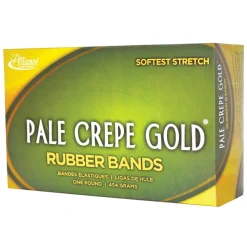Alliance Rubber Pale Crepe Gold Rubber Bands, #33, 3 1/2