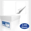 Alliance 1-Part Computer Paper, Z-Fold, 9-1/2" x 11", 92+ Brightness, 20 Lb, White, Ream Of 2,300 Sheets