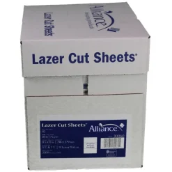 Alliance Processed Lazer Cut Sheet Copy Paper, 8.5 x 11, 20 lb., 92+ Bright, Perforated every 3-2/3