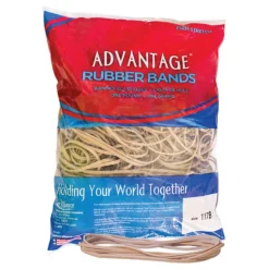Alliance Rubber Advantage Rubber Bands, 7" x 1/8", Natural Crepe, Bag Of 200