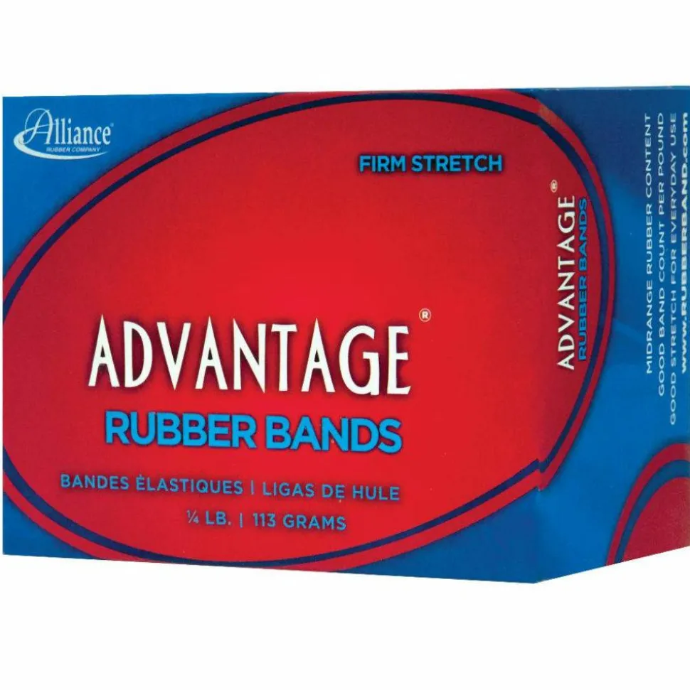 Alliance Rubber Advantage Rubber Bands, Size 18, 3" x 1/16", Natural, Box Of 370